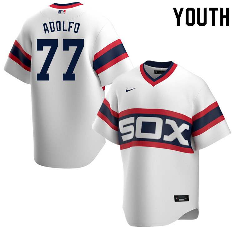 Nike Youth #77 Micker Adolfo Chicago White Sox Baseball Jerseys Sale-White